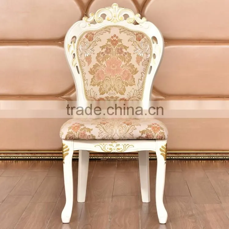 French luxury armless chair antique gold painted guest chairs