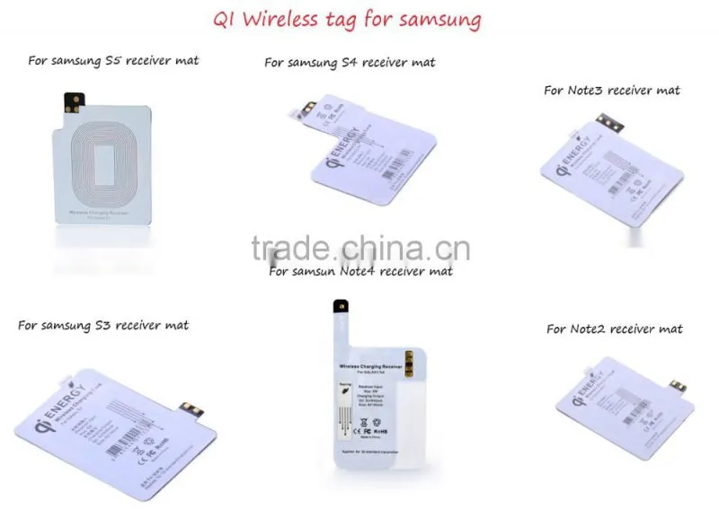 Ultrathin wireless charging receiver card for Samsung Note 4