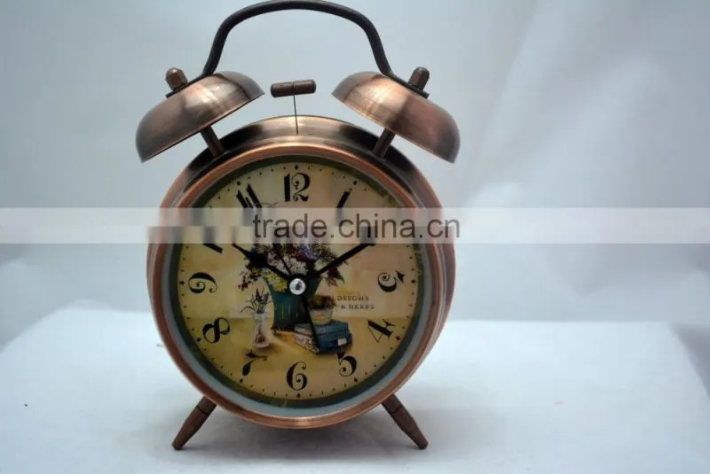 Hot selling birds alarm clock with double bells for promotional clock