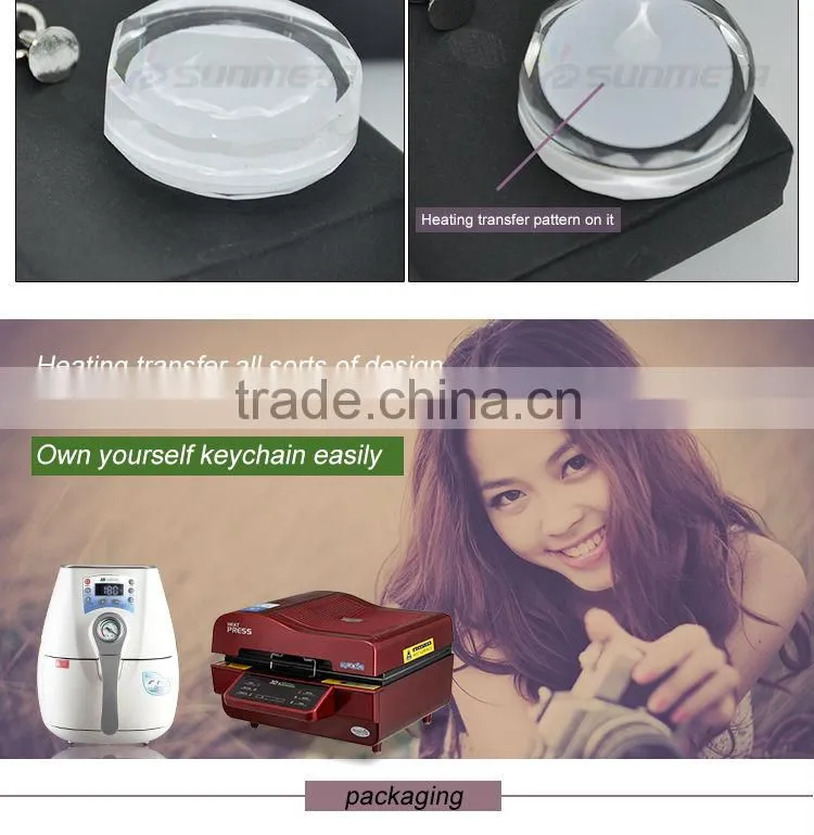 sublimation crystal/custom/metal keychain for sublimation