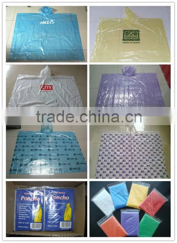 100% waterproof PE Raincoat