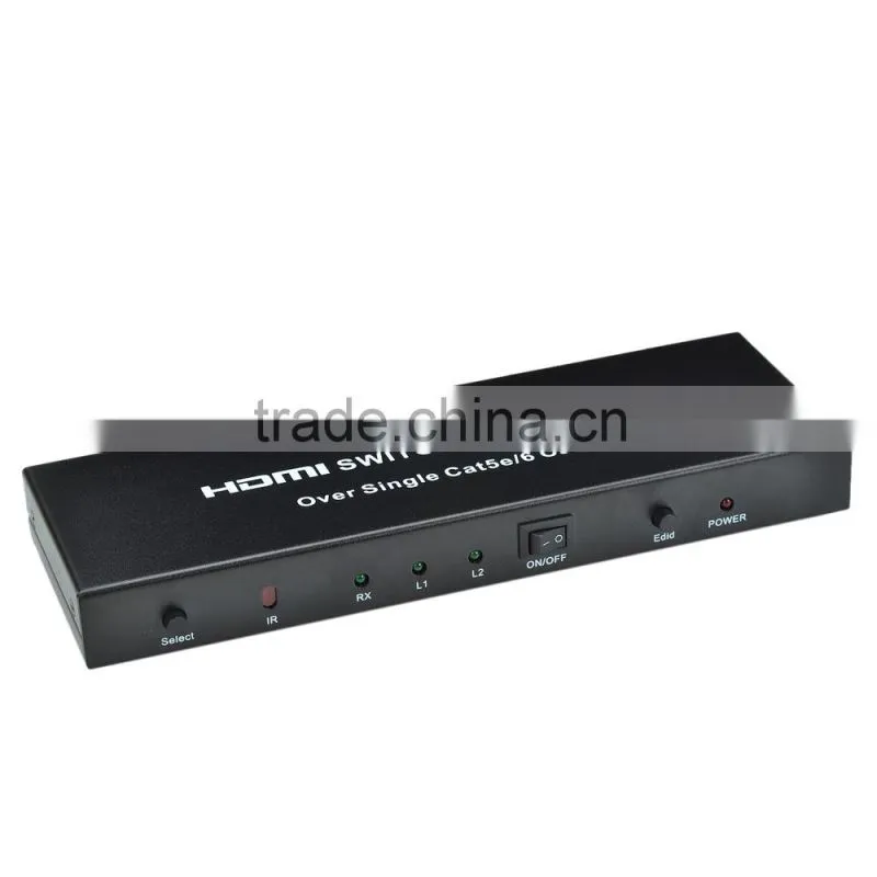CHEERLINK 1080P 2X6 60m HDMI Splitter / Switch / Extender w/ EU Plug - Black