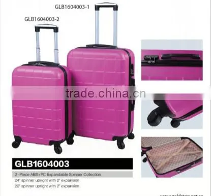 New 3 pcs travel luggage ABS trolley hard shell suitcase with TSA lock