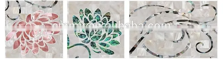 Chinese mother of pearl shell mosaic tile for background wall panel