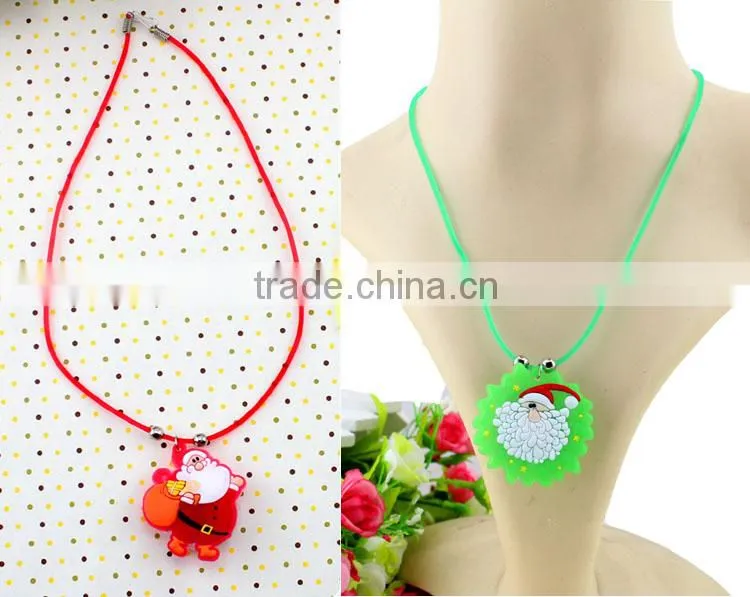 LED flashing christmas father necklace pendant glow necklace