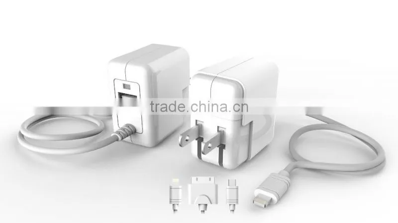 HLT emergency 5V/2.4A portable mobile phone AC charger