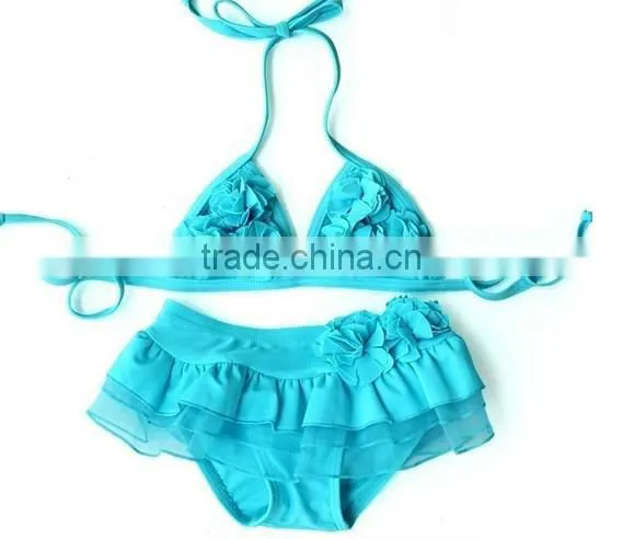 ruffle high quality 2011 sexy kids girls swimwear