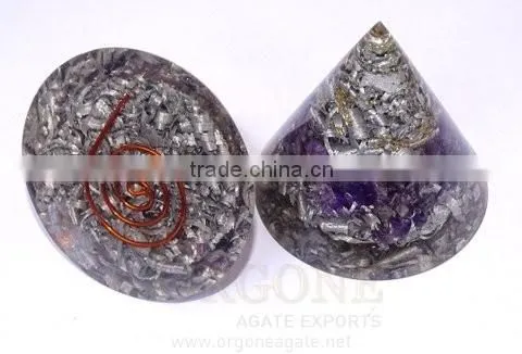 Sanskrit Orgone Oval Chakra Set With Coil : Wholesale Chakra Set Supplier