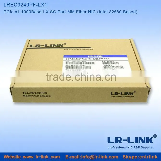 LR-LINK LREC9240PF-LX Intel 82580 PCIe x1 1000Base-SX SC Port Single Mode Fiber Optical NIC Network card