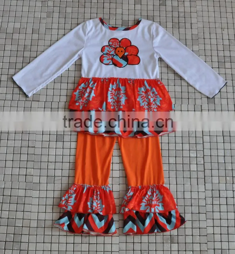 trendy western baby turkey thanksgiivng boutique with polka dots