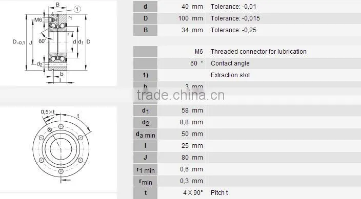 ZKLF40100-2RS-PE axial angular contact ball bearings ZKLF 40100 2RS PE