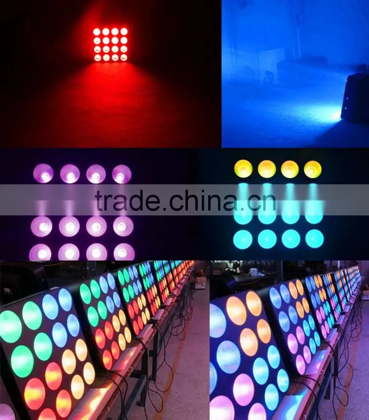 16 eyes matrix blinder light 4*4 30w cob rgb led matrix light