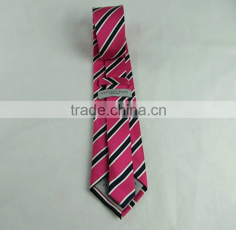 Customize silk men's neck tie in stripe pattern