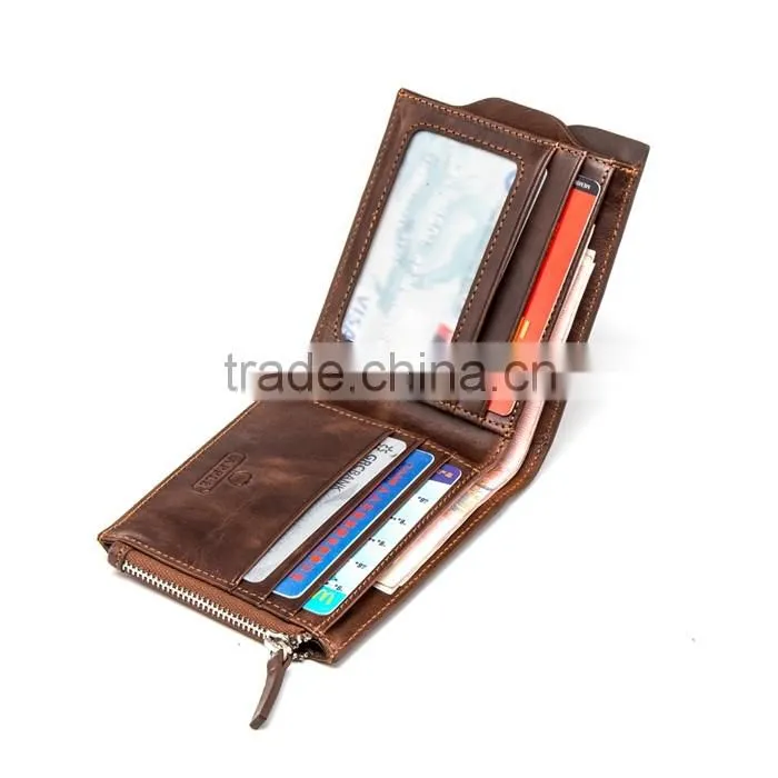 Professional Factory Supply Travel Custom Design Excellent Quality Man Purse Leather