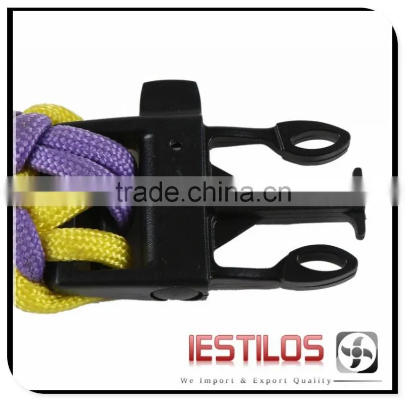 450 Wide Paracord With Whistle Buckle Survival Bracelet