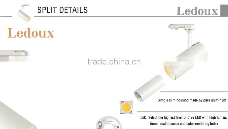 SAA dimmable led track light gold white and balck inner ring optional