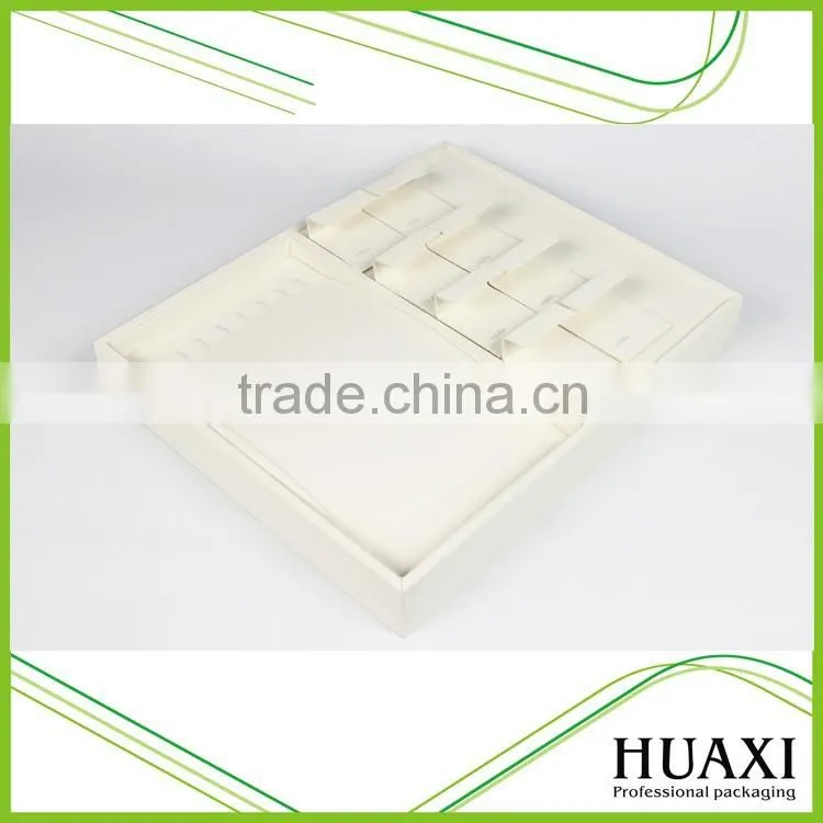 Guangzhou factory white leather jewelry display tray