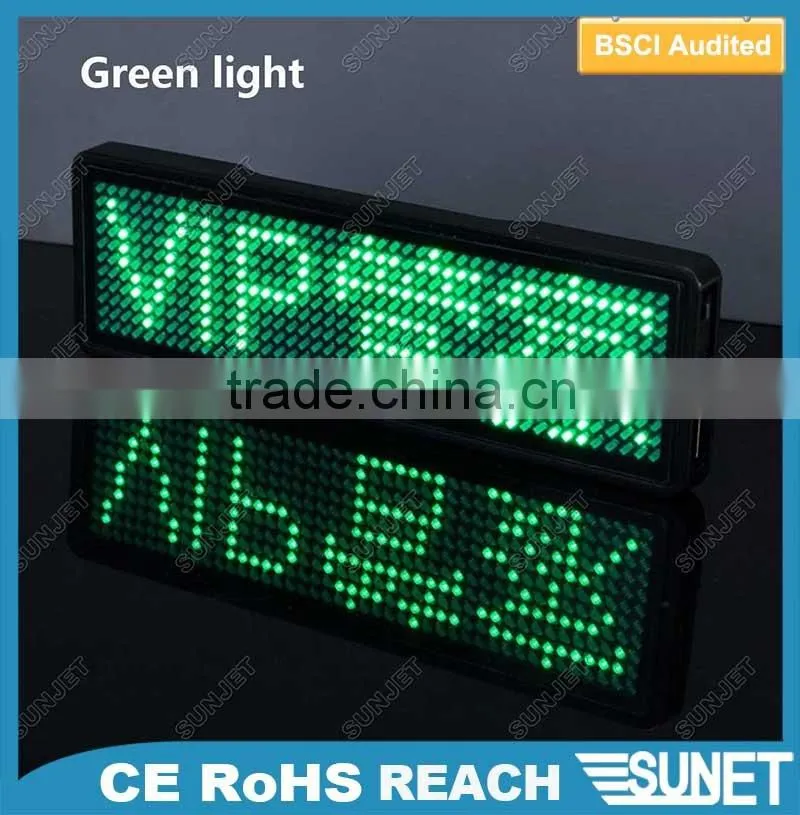 2016 english led badge high brightness led badge