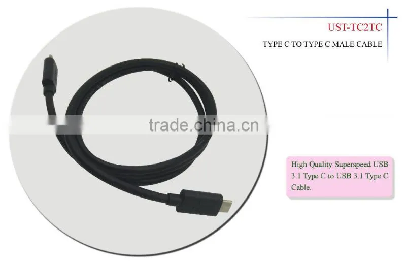 High Speed 1M 10Gbps USB 3.1 Type C Male to Typec Male Charger Sync Date Cables For Mobile Phone Hard Driver