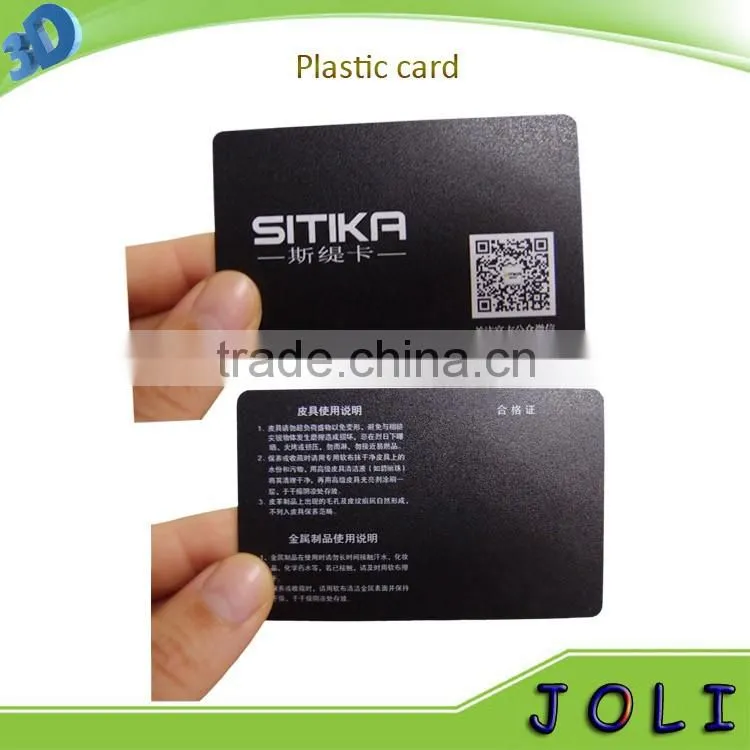 CMYK printing plastic pvc guarantee card