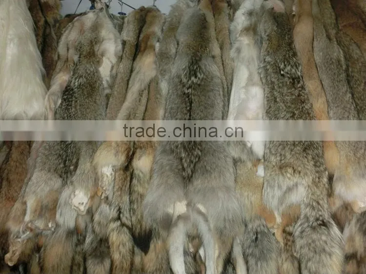 Real Natural Coyote Fur Skin / Wolf Fur Skin / Fur Skin