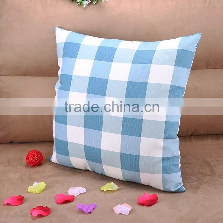 2015 new the plaid printed cotton pillowcases Creative home sofa cushion for leaning on