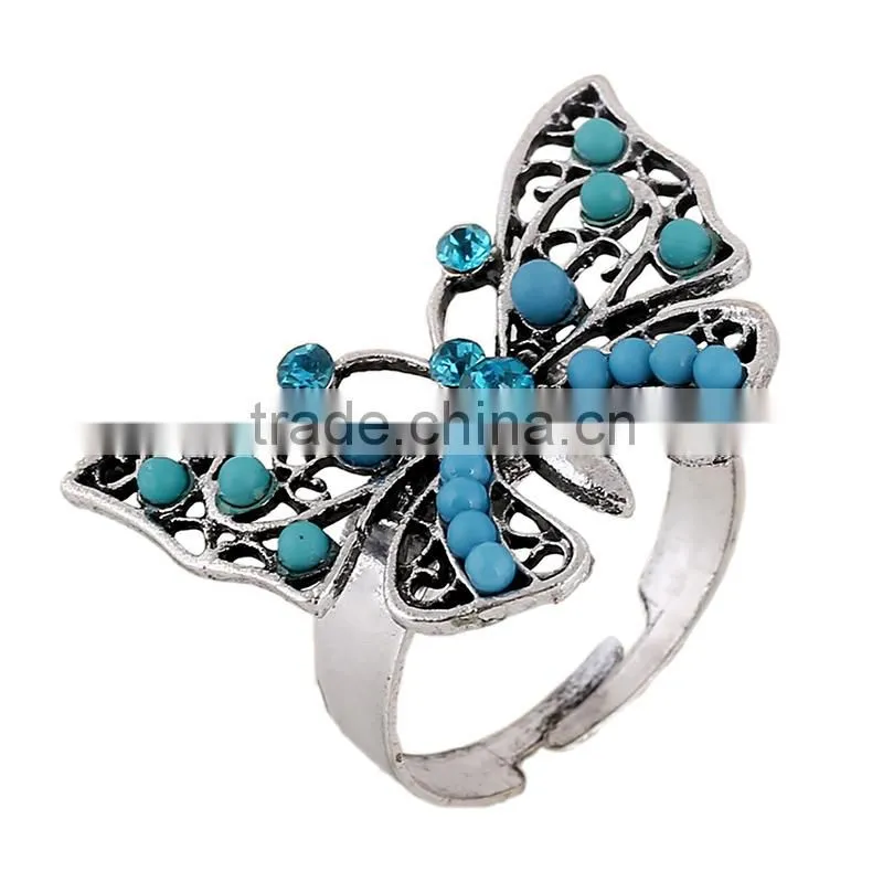 Fashion Jewelry Ring Alloy Anti Silver Plated Cute Animal Tortoise Ring for Women