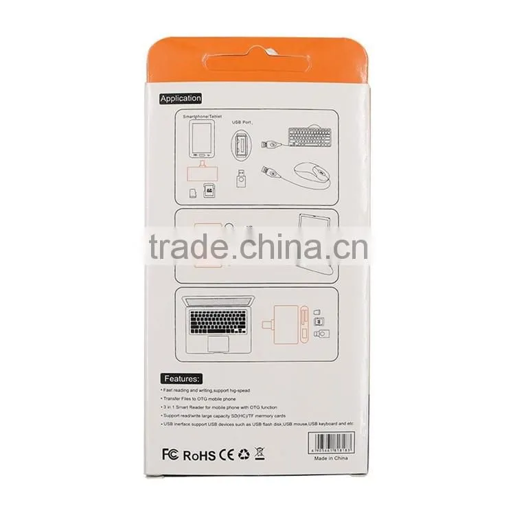 Type-C 3 in 1 Multifunction Memory Card Reader Adapter USB/TF/SD for Macbook Card Reader USB Flash Drives