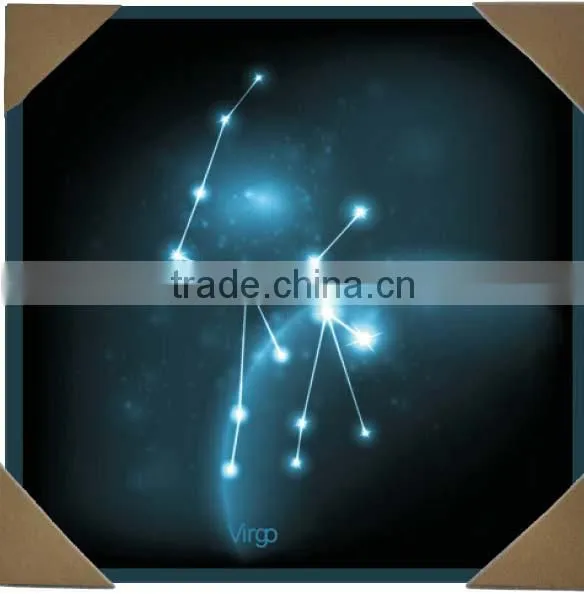 Horoscope LED canvas painting, lighted wall art, home decoration