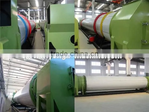 long service time biomass powder rotary drum dryer with overseas service supply