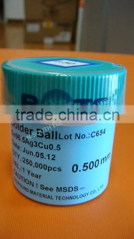 0.50mm BGA solder balling reballing balls 250K pc/BOTTLE lead free
