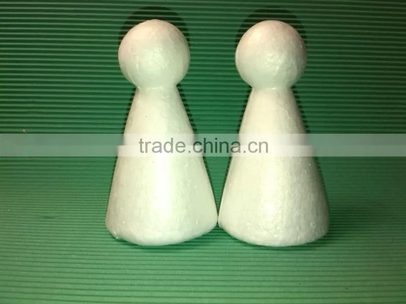 YIWU foam cone people for decoration/styrofoam christmas cone decoration