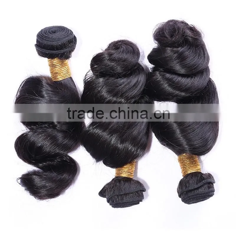 Wholesale top grade loose wave 100% brazilian human hair extension