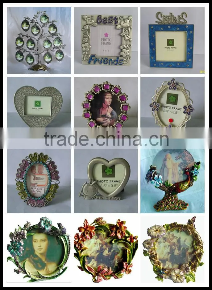 picture frame,photo frame,zinc alloy photo frame,metal alloy crafts,home decoration,promotional gifts CQP0017