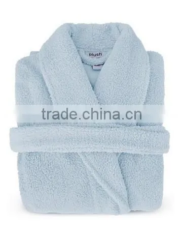 Wholesale plush microfiber bathrobe
