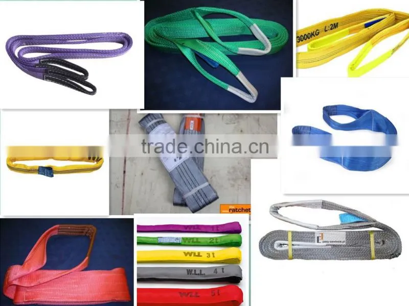3t polyester flat webbing sling/lifting sling/lifting sling with master link