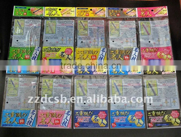 Plastic resealable opp header bag with self adhesive flap at the top