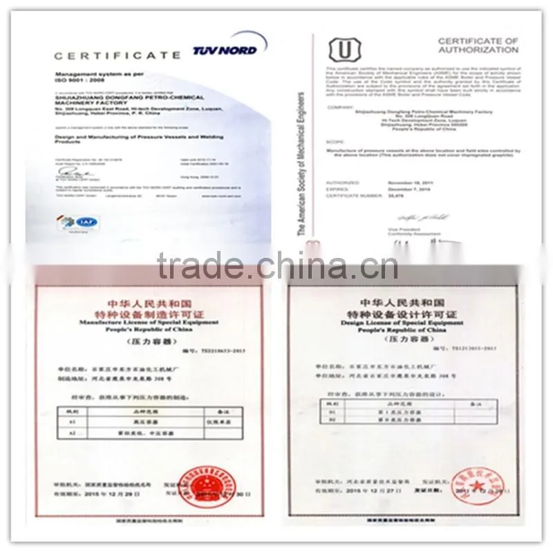 ASME u stamp oil gas water three phase separator