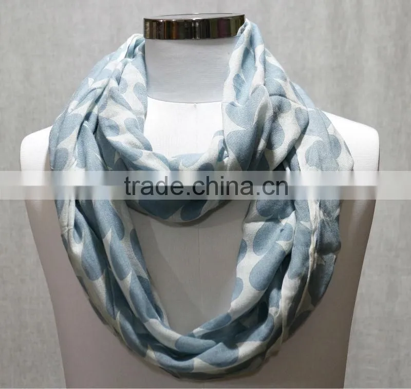 Hear print loop scarves infinity scarves