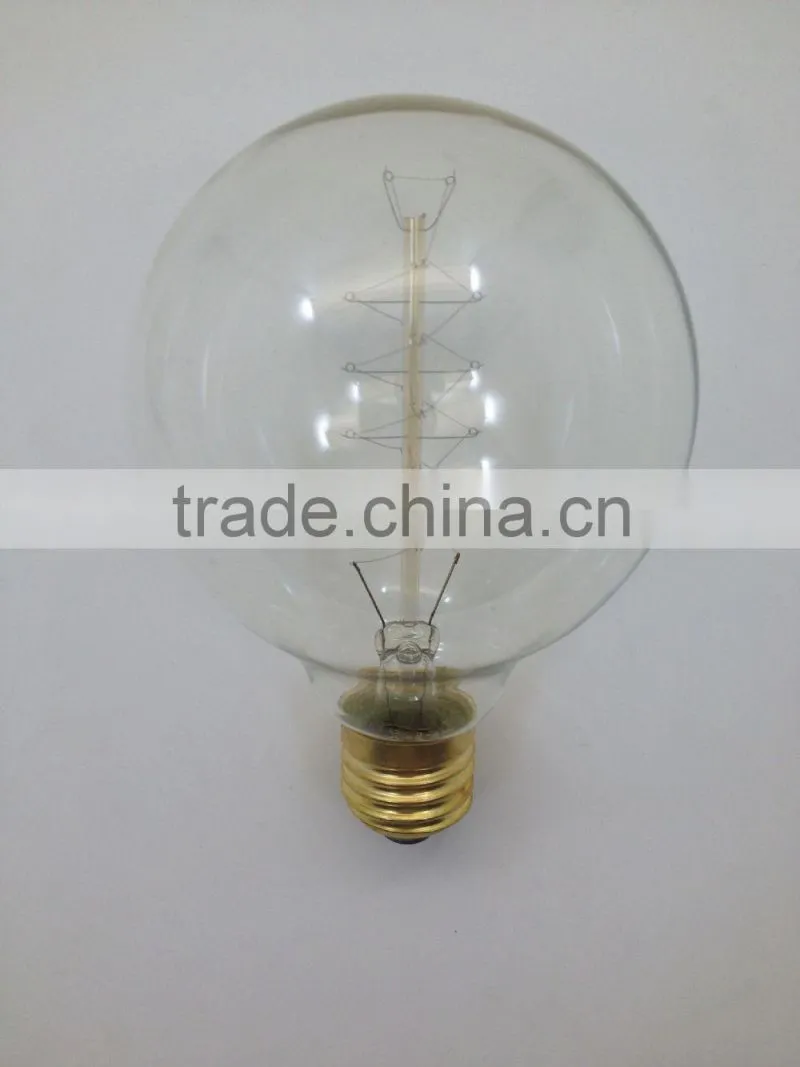 Edison bulb G95 bare bulb used in living room chandelier lamp
