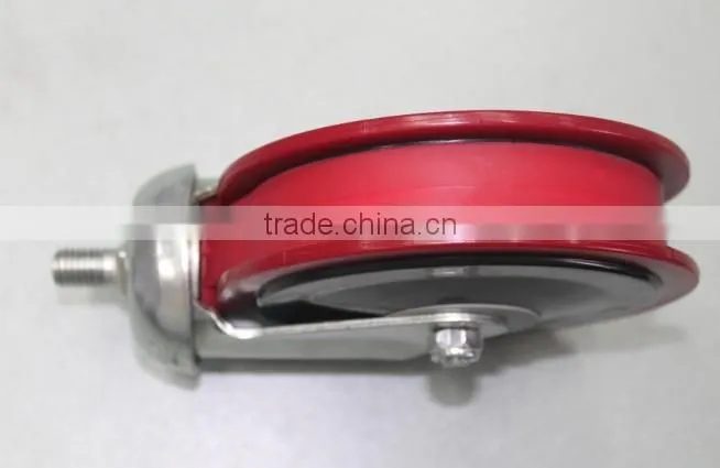 escalator caster for shopping cart