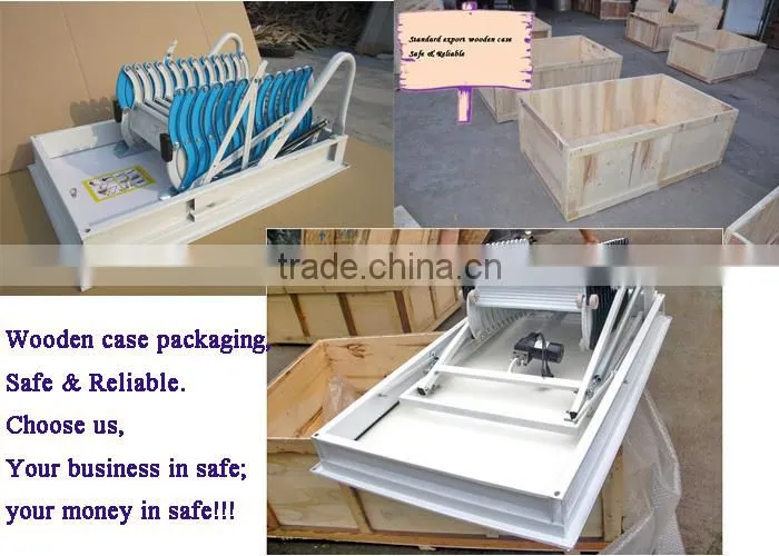 Folding attic stairs, retractable stairs