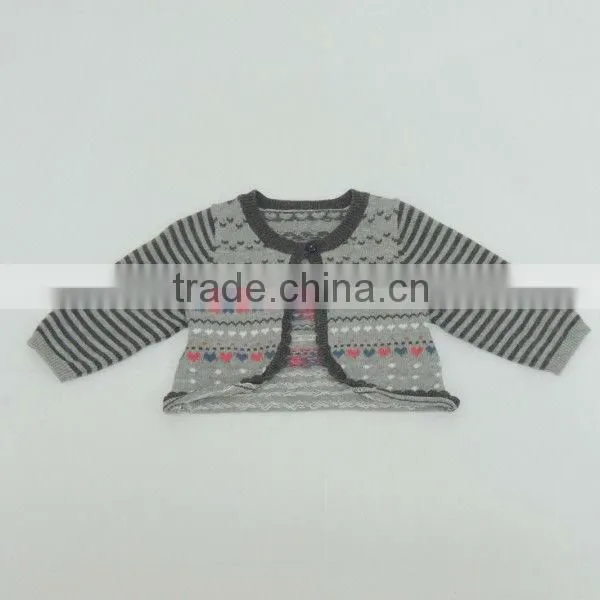 TYCH047100%cotton kid garment with heart pattern