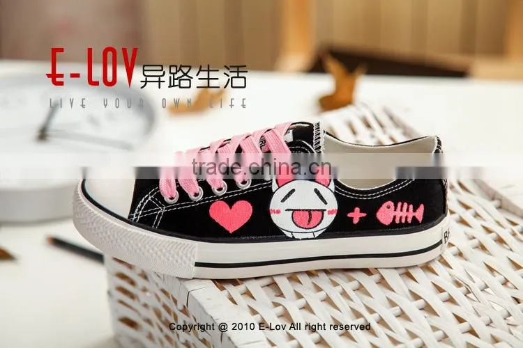 NO.D020HHot sales high quality ladies canvas shoes