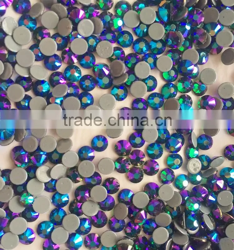 euro hotselling high quality strong glue 5mm emerald AB scarf hotfix rhinestone