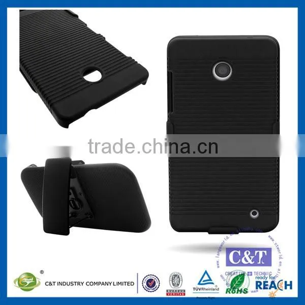 C&T Hybrid Belt Clip Holster Kickstand Hard Back Case Cover for Nokia Asha 210