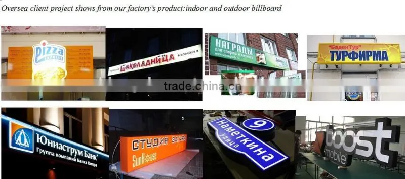 silk screen printing light box, external sucking sign box ,3D acrylic moulding signage,acrylic billboard outdoor
