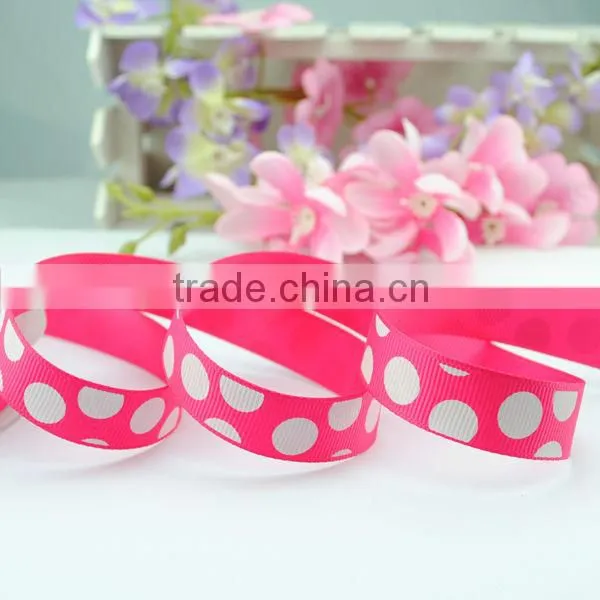 Wholesale ribbon decorative printed grosgrain 75mm promote ribbon