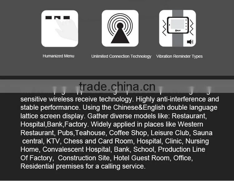 Wireless watch wrist pagers system for hospital,restaurant calling waiter service+Wireless Call