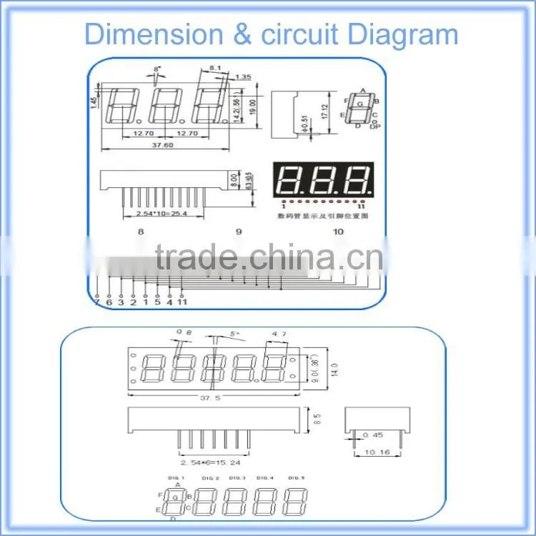 Shenzhen supplier 2 digits digital number led display board
